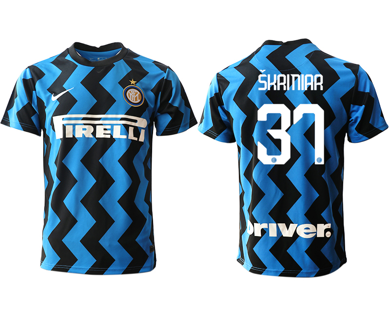 Men 2020-2021 club Inter Milan home aaa versio #37 blue Soccer Jerseys->inter milan jersey->Soccer Club Jersey